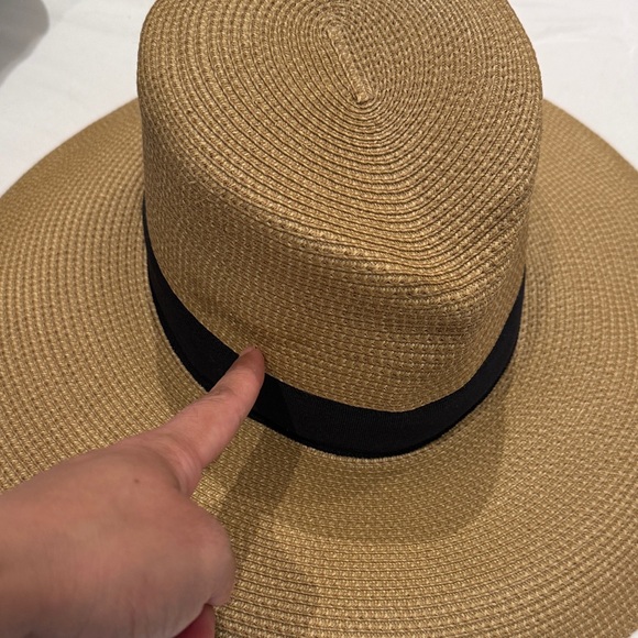 Eric Javits Tan and Black Wide-Brim Hat - Picture 4 of 8